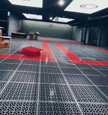 40x40x4.0cm 簡単に洗車やガレージの床カバーのためのPP互換性プラスチックマット