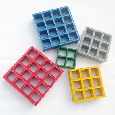 高強度 FRP 繊維ガラス複合格子 25mm から 65mm のカスタマイズされた長さ