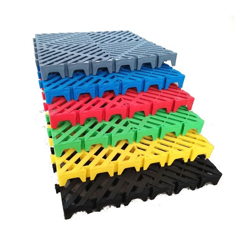 50x50x5.0cm プラスチックガレージ床マット 洗車工場 工業デザインスタイル